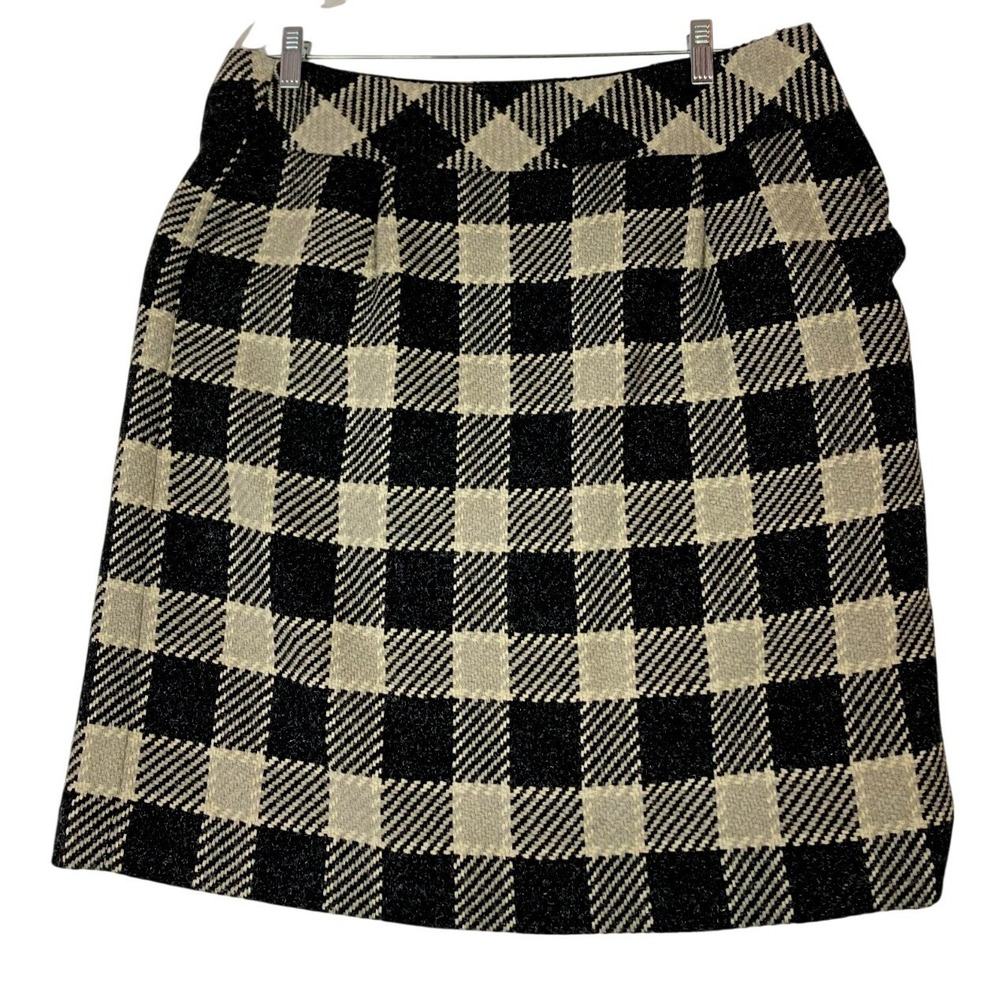 Talbots Tartan Plaid Wool Blend Skirt Womens Size 14 Preppy Academia Old Money